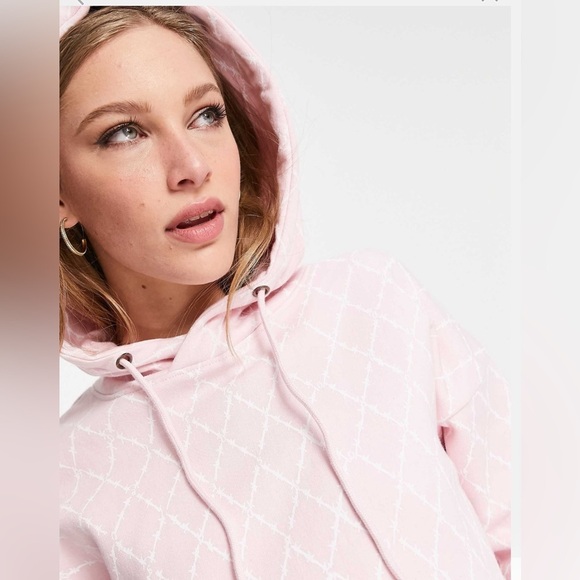 Roadies all over print hoodie in pink - Picture 3 of 10